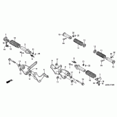 Схема вузла: Підніжки для Honda VT750 Black Widow