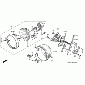 Схема вузла: Фара (E / ED / EK / F / G / H / KO) для Honda CB900 Hornet