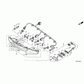 Схема вузла: Задній ліхтар (Стоп-сигнал) для Honda GL1800 Gold Wing F6B Bagger