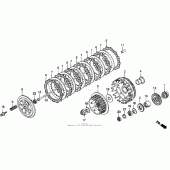 Схема вузла: Зчеплення для Honda XR650