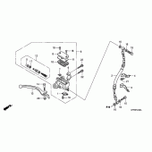 Схема вузла: Передній гальмівний циліндр для Honda CBF250