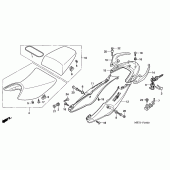 Схема узла: Сиденье & Боковой обтекатель для Honda CBF500
