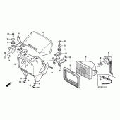 Схема вузла: Фара (DK / ED / U) для Honda XR400