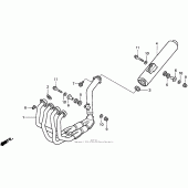 Схема вузла: Вихлопна система для Honda CBR900RR CBR919RR Fireblade