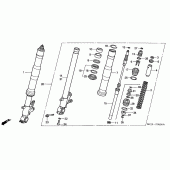Схема вузла: Вилка передньої осі для Honda CBR900RR CBR954RR Fireblade