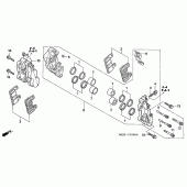 Схема вузла: Передній гальмівний супорт для Honda CB1300 Super Four