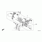 Схема вузла: Передній гальмівний супорт для Honda CRF450 CRF450R