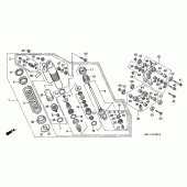 Схема вузла: Задня підвіска для Honda XR600