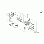 Схема узла: Задний тормозной суппорт для Honda CBR900RR CBR954RR Fireblade