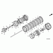 Схема вузла: Зчеплення для Honda GL1800 Gold Wing