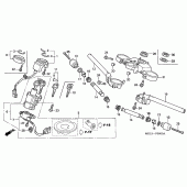 Схема узла: Верхняя траверса & Клипон руля для Honda CBR1000 CBR1000RR Fireblade