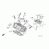 Схема узла: Зад. головка цилиндра для Honda VT750 Shadow Aero