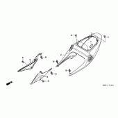 Схема вузла: Задній обтічник (CBR600RR5 / 6) для Honda CBR600 CBR600RR