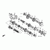 Схема узла: Трансмиссия для Honda VT600 Shadow VLX