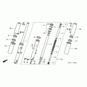 Схема узла: Вилка передней оси для Honda VT750 Shadow A.C.E.