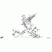 Схема вузла: Вихлопна система для Honda VT750 Shadow Spirit