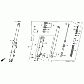 Схема вузла: Вилка передньої осі для Honda VFR800 VFR