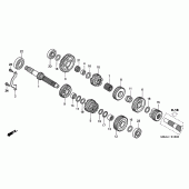 Схема вузла: Трансмісія для Honda VTX1300