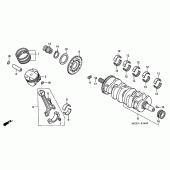 Схема вузла: Колінчастий вал & Поршень для Honda CB900 Hornet