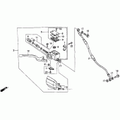 Схема узла: Передний тормозной цилиндр для Honda XR250