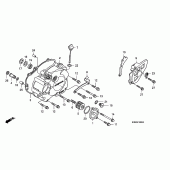 Схема вузла: L. crankcase cover для Honda CRF250 CRF250R