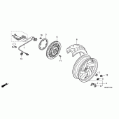 Схема узла: Заднее колесо для Honda GL1800 Gold Wing