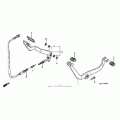 Схема узла: Педаль(Лапка) для Honda VT1100 Shadow Aero