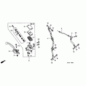Схема узла: Передний тормозной цилиндр для Honda CB1100 CB1100SF X11