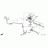 Схема вузла: Головний циліндр зчеплення для Honda CBR1100XX Blackbird