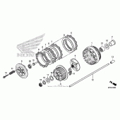 Схема вузла: Зчеплення для Honda VT1300 Interstate