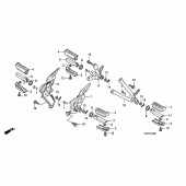 Схема узла: Подножки для Honda CBF125