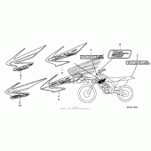 Схема вузла: Mark (1) для Honda CRF450 CRF450X