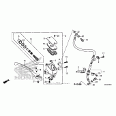 Схема узла: Передний тормозной цилиндр (2) для Honda VT750 Shadow RS