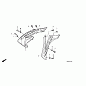 Схема узла: Радиатор для Honda CRF450 CRF450R