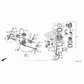 Схема вузла: Паливний бак (1) для Honda CRF450 CRF450R