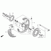 Схема вузла: Заднє колесо для Honda XR250