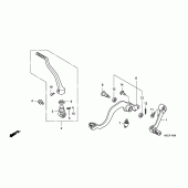 Схема вузла: Pedal / kick starter arm для Honda CRF150 CRF150RB