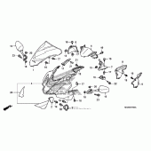 Схема вузла: Передній обтічник для Honda VFR800 Interceptor