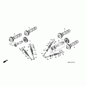 Схема узла: Распредвал и Клапан для Honda ST1100 Pan-European Police