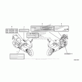 Схема вузла: Інформаційні наклейки для Honda VFR800 Interceptor