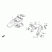 Схема вузла: Переднє крило для Honda FMX650