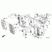 Схема узла: Радиатор для Honda CRF250 CRF250X