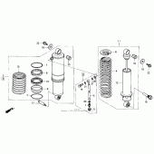 Схема вузла: Амортизатор задній для Honda GL1500 Gold Wing Aspencade