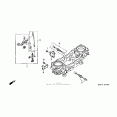 Схема вузла: Дросельна заслонка (component parts) (02- 05) для Honda RVT1000R RVT RC51
