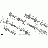 Схема вузла: Трансмісія для Honda VFR800 Interceptor