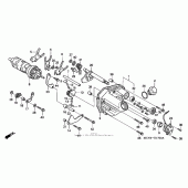 Схема узла: Копирный вал и Вилки и Вал переключения для Honda CB750 Nighthawk