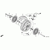 Схема узла: Передние колесо для Honda GL1800 Gold Wing