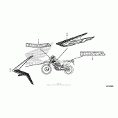 Схема вузла: Mark + stripe для Honda CRF250 CRF250L