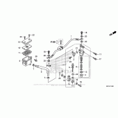 Схема вузла: Задній гальмівний циліндр (Cbr600Rr) для Honda CBR600 CBR600RR