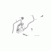 Схема узла: Резервный бак (ST1100L/M/N/P/R) для Honda ST1100 Pan-European